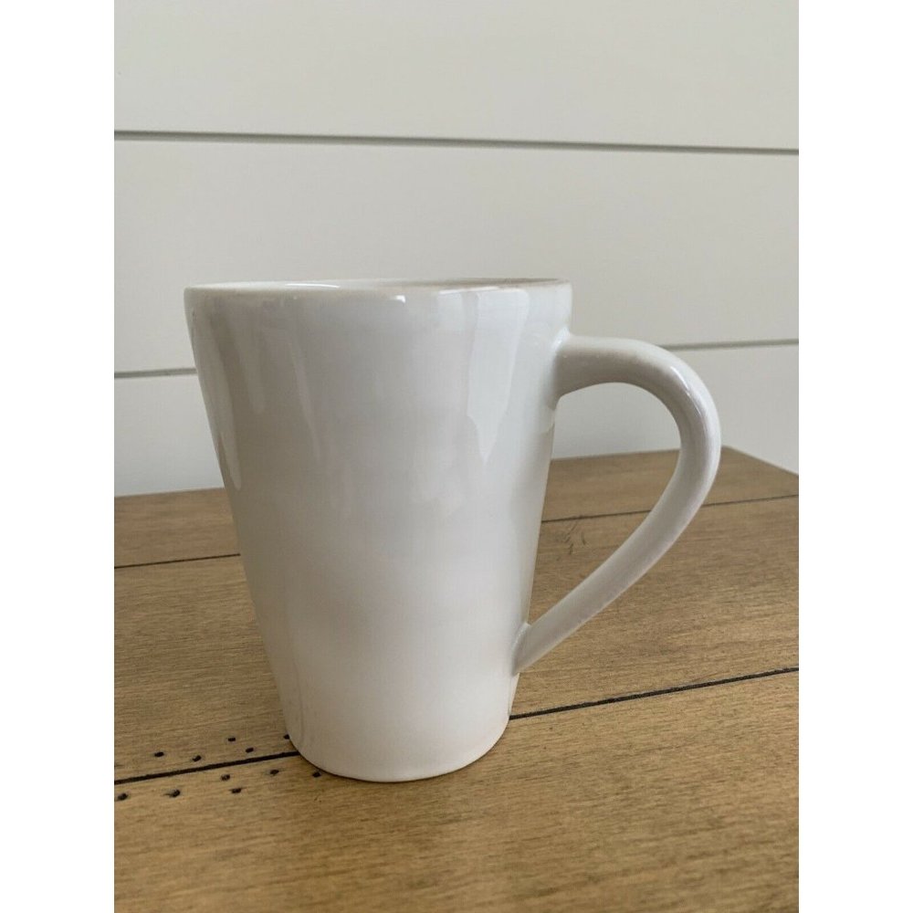 Crate & Barrel Set of 4 Matching Ivory Stoneware P